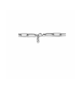 Zilver armband paperclip ronde buis 11,5 mm 19 + 3 cm - 3230546