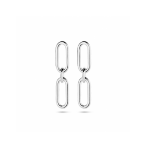 Zilver oorhangers paperclip ronde buis 18.5x8 mm 3.9 cm - 3230610