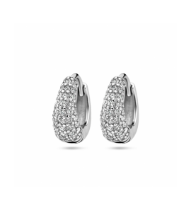 Zilver klapoorringen zirkonia - 3230616