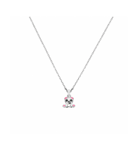 Zilver collier panda 36 + 4 cm - 3241539