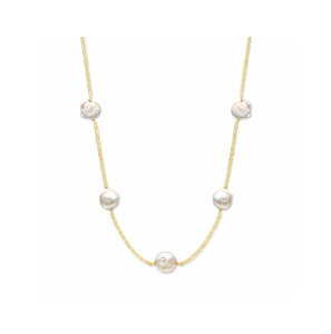 Zilver collier parels barok 70 + 5 cm 3 micron - 3240051