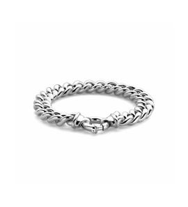 Zilver armband gourmette 10,6 mm met groot springslot 19cm - 3230549