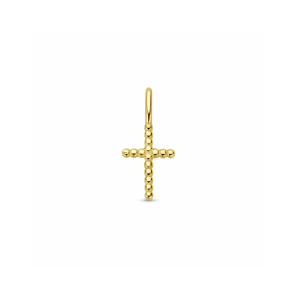 Goud hanger kruis 13.5x6 mm - 3242639