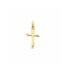 Goud hanger kruis 23x11 mm - 3242634