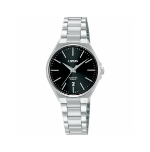 Lorus dames staal bracelet zwart 50m WR - 3240118