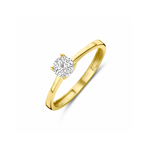 Goud ring zirkonia - 3242053