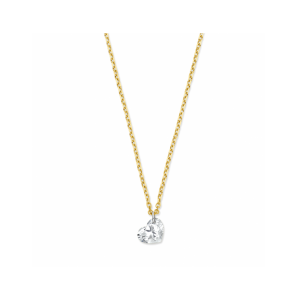 Gouden collier hartje lab grown diamant 40 - 42 - 44 cm 0.25ct g si - 3250361