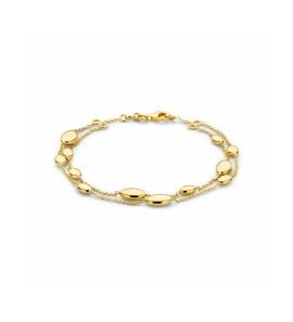 Goud armband ovaal 19 cm - 3242076