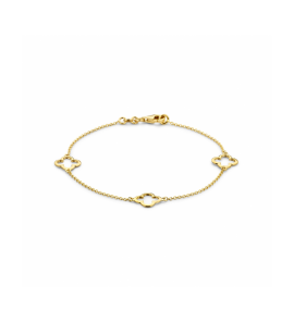 Goud armband klavertjes19 cm - 3242700