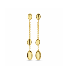 Goud oorhangers ovaal 43 mm - 3242077