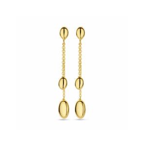Goud oorhangers ovaal 43 mm - 3242077