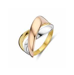 Goud ring tricolor - 3242064