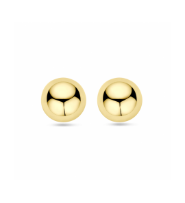 Zilver veguld oorknoppen half-bol 20 mm 1 micron - 3242081