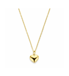 Zilver verguld collier hartje 41 - 43 - 45 cm 3 micron - 3242110
