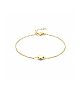 Zilver verguld armband hartje 16,5 - 17,5 - 18,5 cm 3 micron - 3242095
