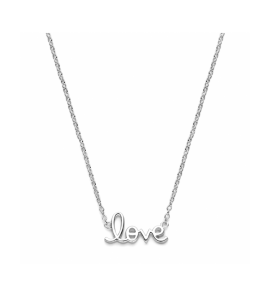 Zilver collier love 41 - 43 - 45 cm - 3242094