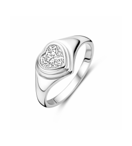 Zilver ring hartje zirkonia - 3242128