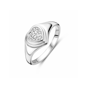 Zilver ring hartje zirkonia - 3242128