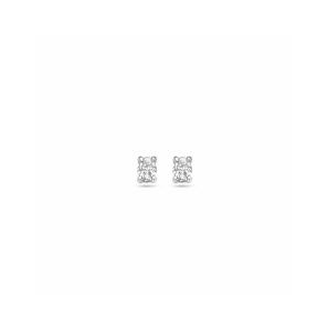 Zilver oorknoppen zirkonia 4 mm - 3242204
