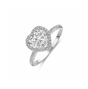Zilver ring hartje zirkonia - 3242210