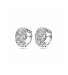Zilver klapoorringen zirkonia 16 mm - 3242139