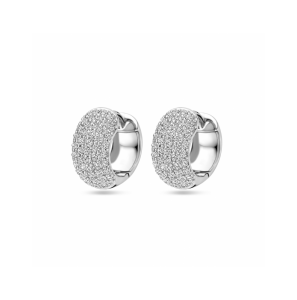 Zilver klapoorringen zirkonia 16 mm - 3242139
