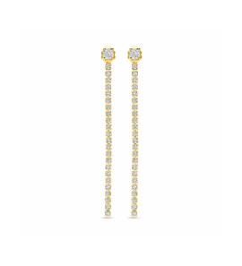 Zilver gevuld oorhangers zirkonia 55 mm 1 micron - 3242088
