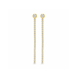 Zilver gevuld oorhangers zirkonia 55 mm 1 micron - 3242088