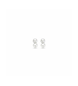Zilver verguld oorknoppen parel 5,5 mm - 3242176
