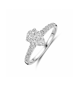 Witgouden ring lab grown diamant 1.22ct h si - 3250376