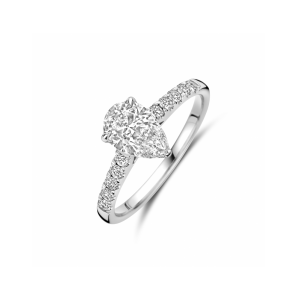 Witgouden ring lab grown diamant 1.22ct h si - 3250376
