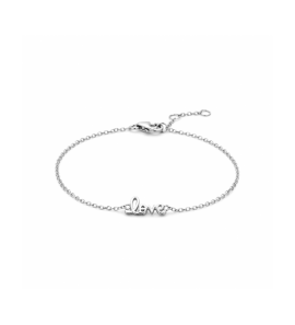 Zilver  armband love 16,5 - 17,5 - 18,5 cm - 3242125