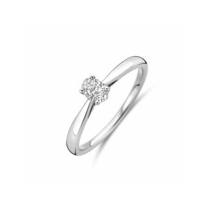 Witgouden ring lab grown diamant 0.25ct h si - 3250375