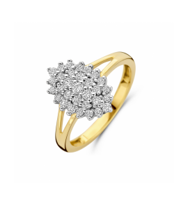 Gouden ring lab grown diamant 0.48ct h si - 3250354