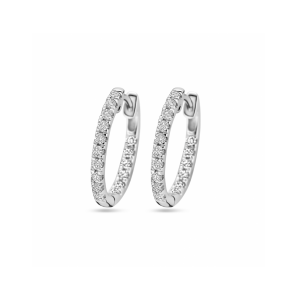 Witgouden klapoorringen lab grown diamant 0.46ct (2x 0.23ct) h si - 3250370