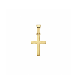 Goud hanger kruis 13x9 mm - 3242638