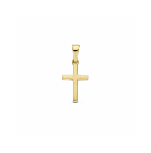 Goud hanger kruis 13x9 mm - 3242638