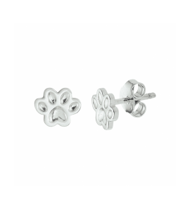 Zilver oorknoppen hondenpoot - 3241866