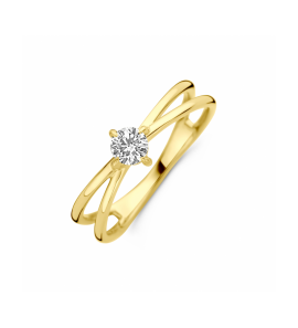 Gouden ring lab grown diamant 0.25ct h si - 3250362