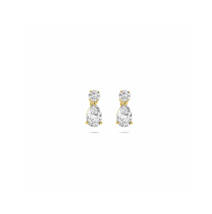 Gouden oorhangers lab grown diamant 1.25ct (2x 0.625ct) h si 10 mm - 3250374