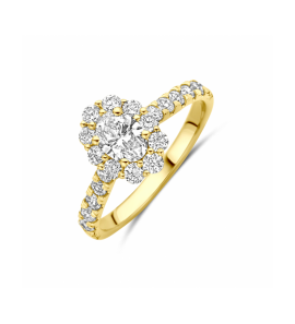Gouden ring lab grown diamant 1.29ct h si - 3250380