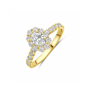 Gouden ring lab grown diamant 1.29ct h si - 3250380